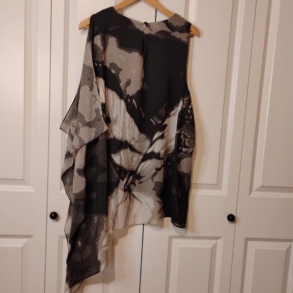 Alfani Women's Desert Ivy Scenic Butterfly Flowy Blouse Top Size 3X Plus - Picture 3 of 7